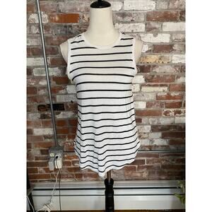 A New Nay Black and White Striped Sleeveless Top Size XS